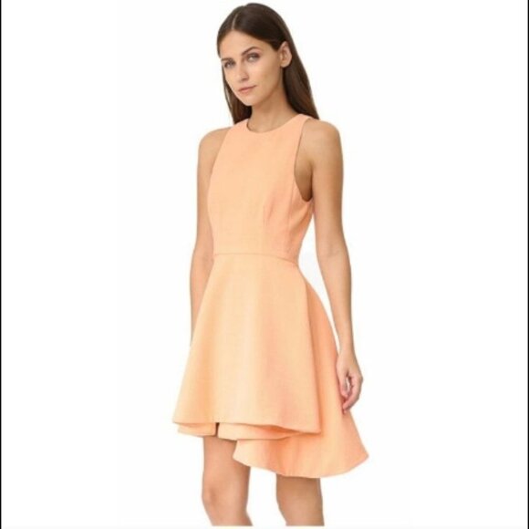 C/MEO Collective Peach Skater Asymmetrical Dress Size S - Picture 1 of 10